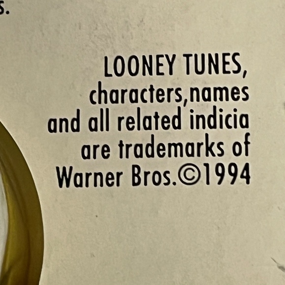 Vintage 1994 Looney Tunes Taz Nite Light New Sealed Tasmanian Devil Warner Bros - Picture 6 of 8